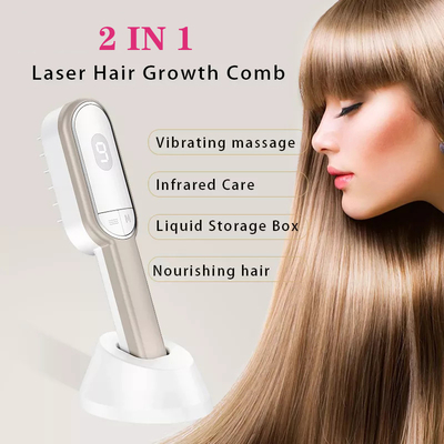 Top Selling Hair Portable Rechargeable Laser Hair Care Comb Hair Growth Care Treatment Vibration Massage Laser Comb