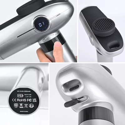 Deep Tissue Muscle Massage Gun USB Rechargeable Super Quiet Percussion Massage Gun 10 Speeds Handheld Electric Massager