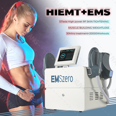 Portable 4 Handles with RF Fat Burning Muscle Building Emslim Mini Body Sculpting EMS Butt Lifting Machine with RF