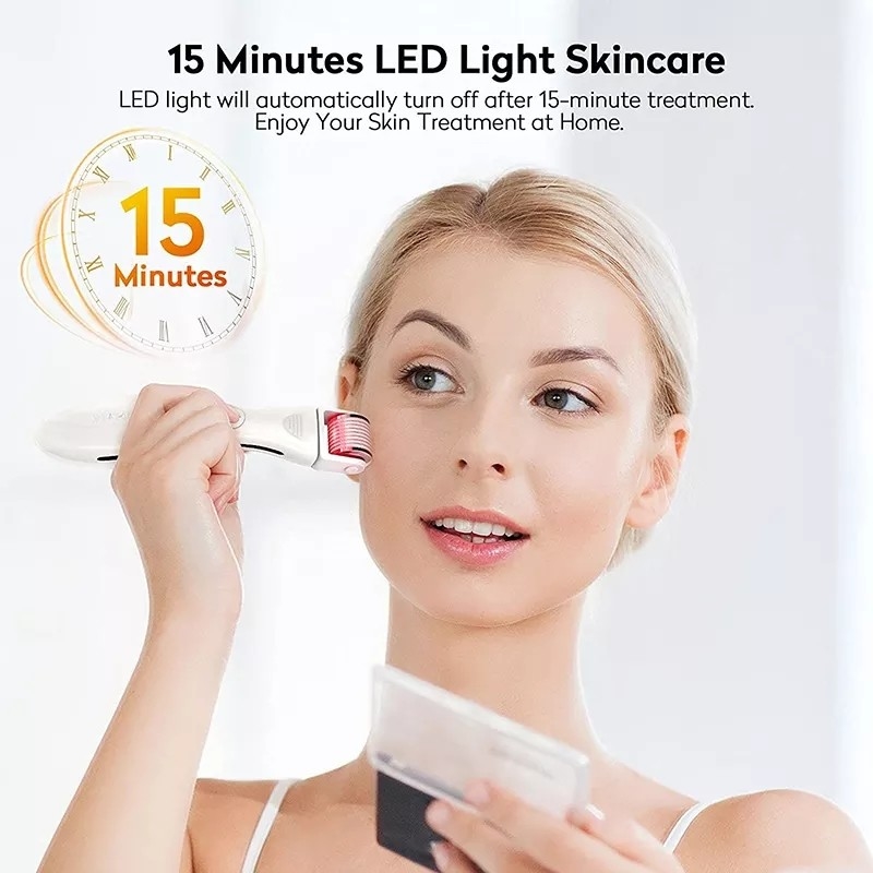 3 IN 1 LED Microneedle Roller Kit  LED 0.5 mm  Dr. pen Derma Roller Derma Rolling System
