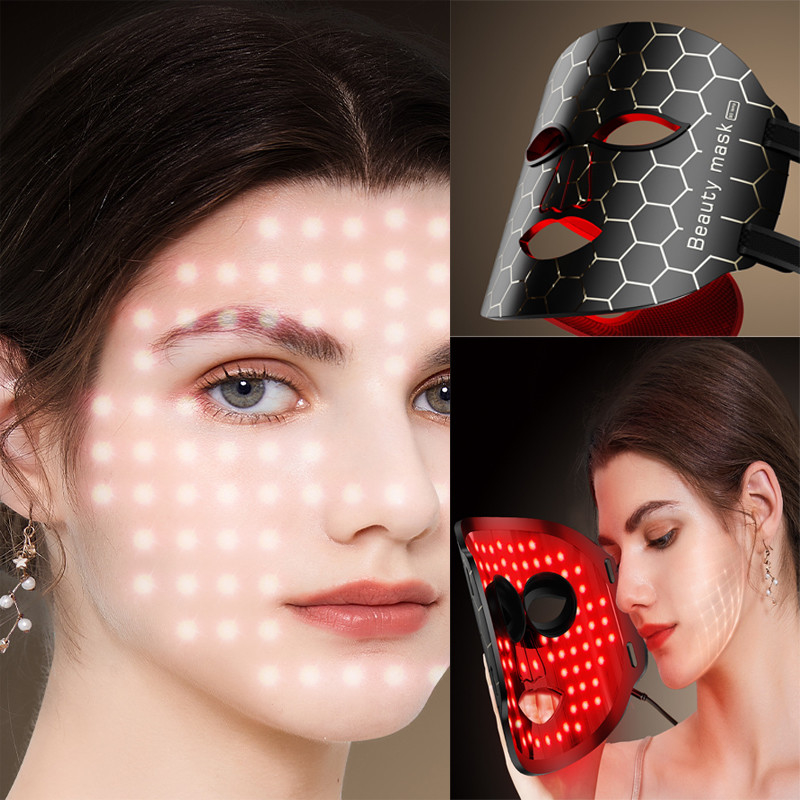 7 Colors led light therapy soft silicone skin whitening led facial mask