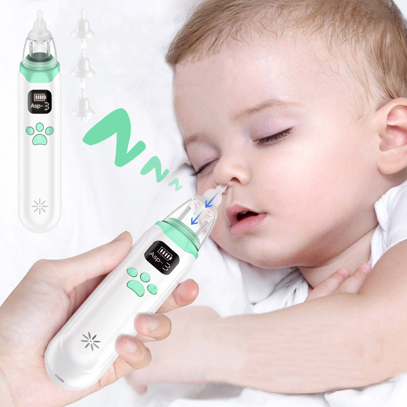 Electric Baby Nasal Aspirator Music Soothes Safe Hygienic Vacuum Nose Cleaner